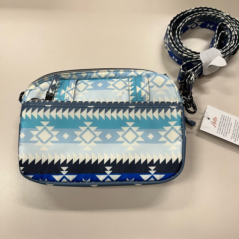 LUG Guild Collection Super Coupe 2 Crossbody Bag NWT
Color: Southwest Geese Blue - Picture 2 of 7